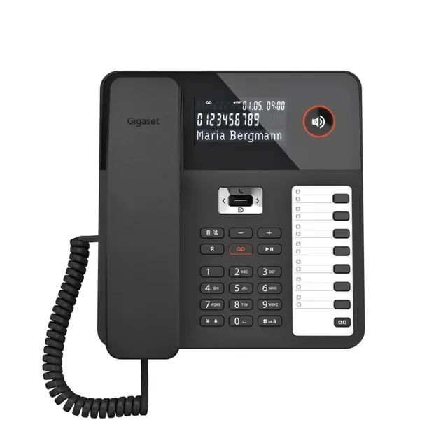 gigaset-desk-800a-schnurgebundenes-telefon-mit-anrufbeantworter-schwarz-lcd-frei image 1