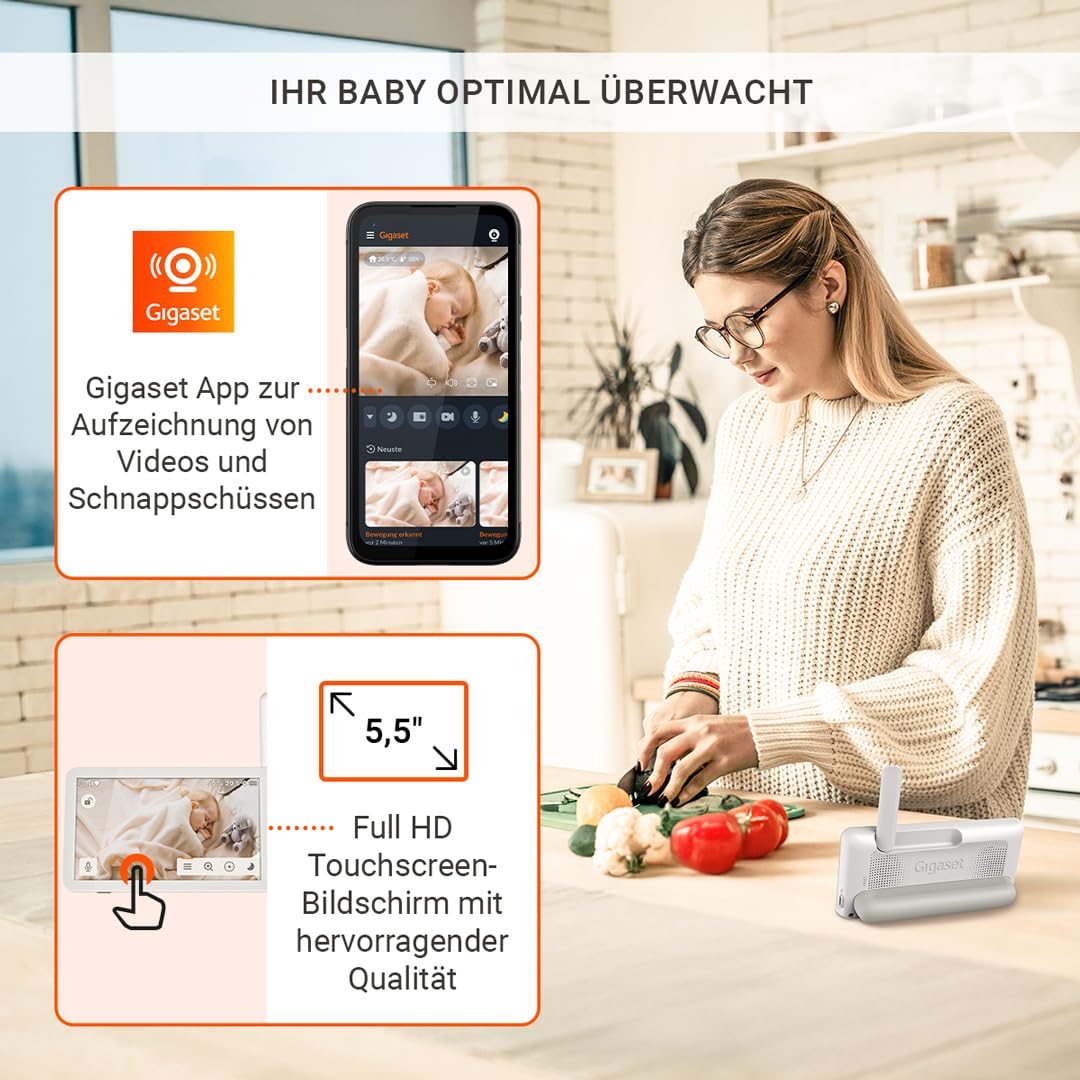 gigaset-baby-700-connected-video-babyphone-5-5-full-hd-touchscreen-cream-white-w image 4