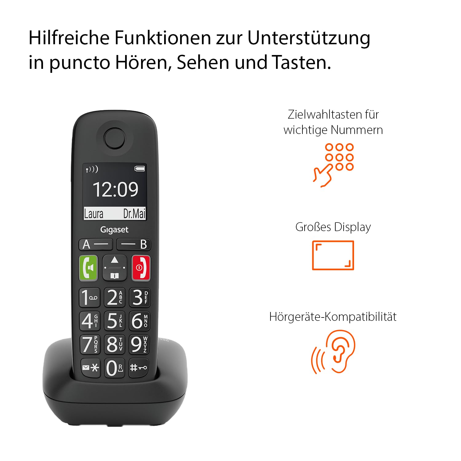 gigaset-e290hx-dect-mobilteil-mit-ladeschale-f-r-fritzbox-schwarz-ohne-basis image 4