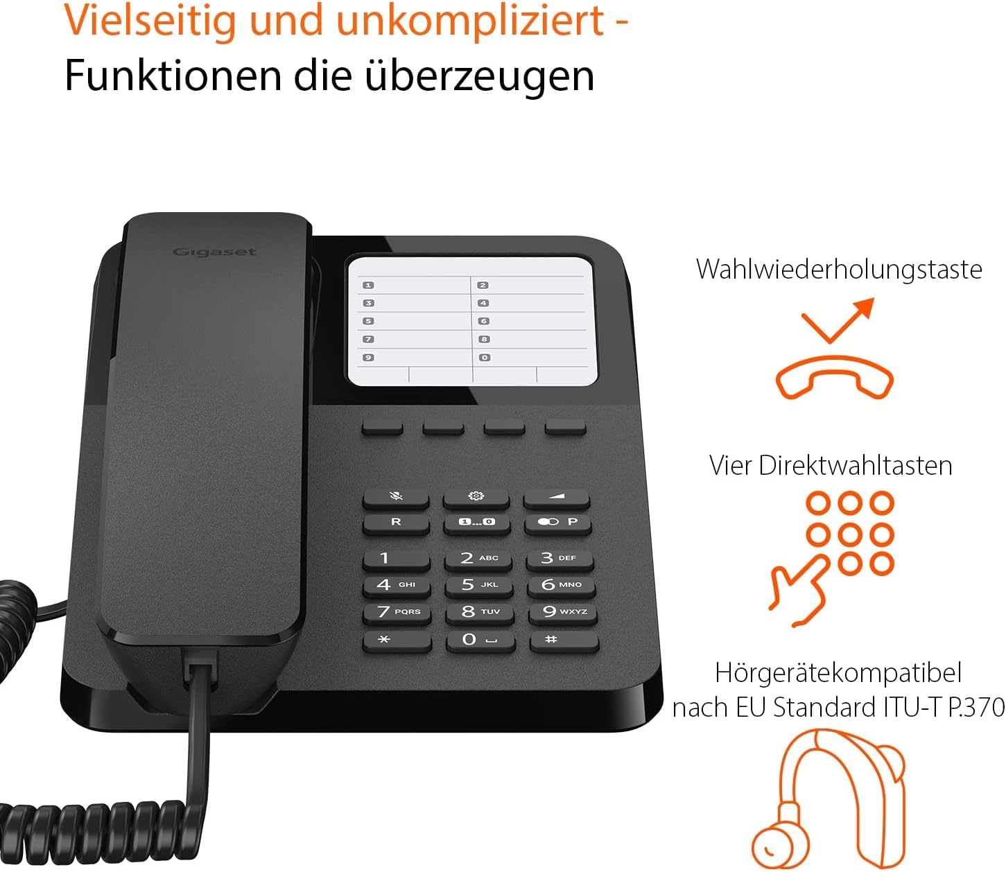 gigaset-desk-400-schnurgebundenes-tischtelefon-schwarz image 2