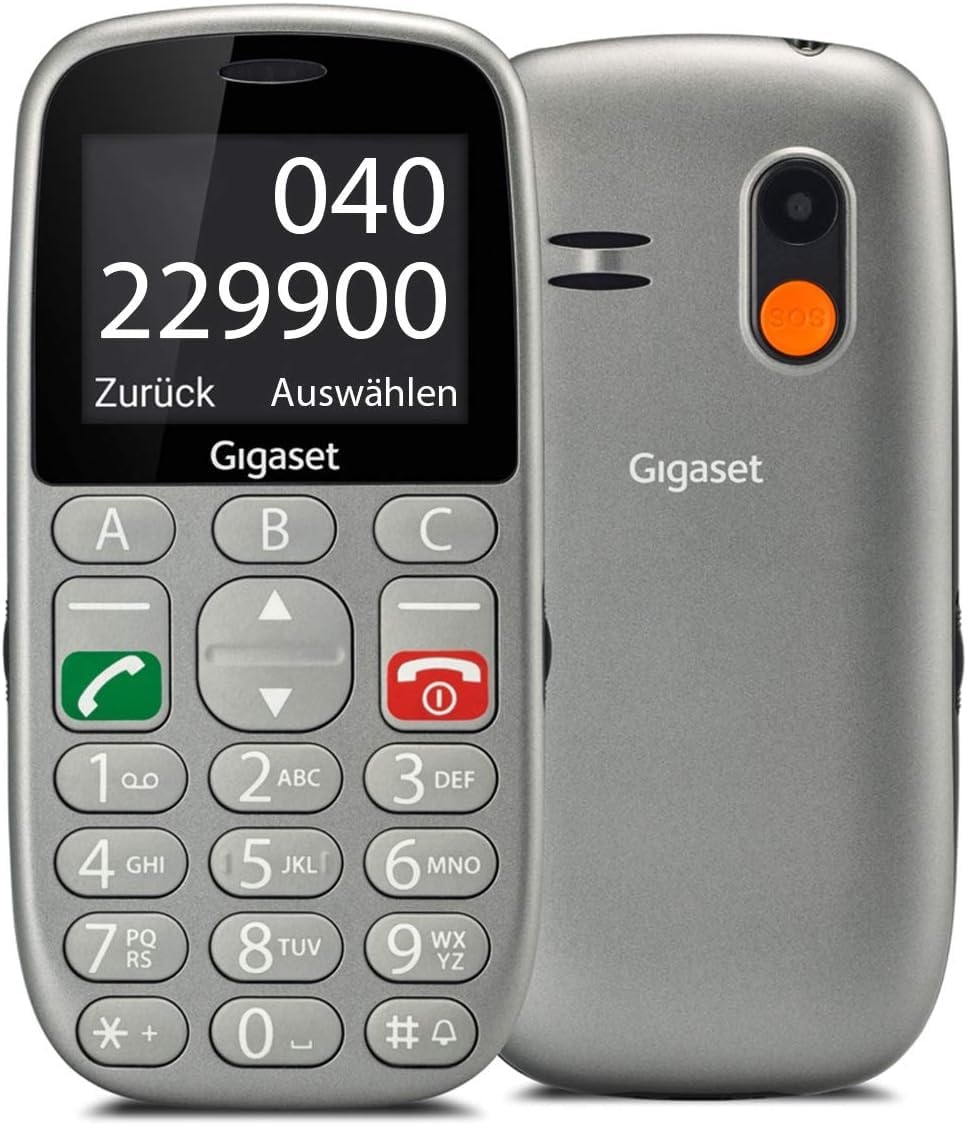 gigaset-gl390-gsm-senioren-handy-mit-sos-taste-titan-silber-ohne-vertrag image 1