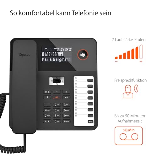 gigaset-desk-800a-schnurgebundenes-telefon-mit-anrufbeantworter-schwarz-lcd-frei image 8