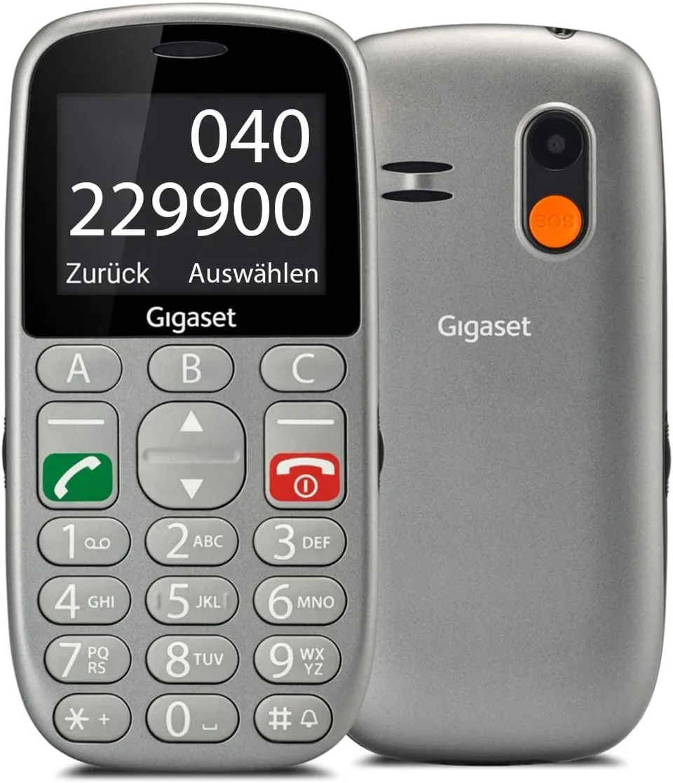 gigaset-gl390-gsm-senioren-handy-mit-sos-taste-titan-silber-ohne-vertrag image 1