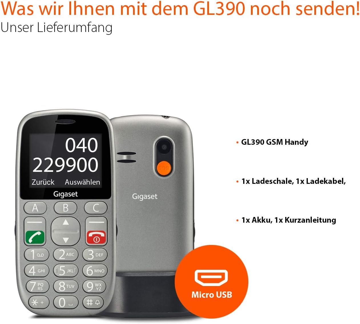 gigaset-gl390-gsm-senioren-handy-mit-sos-taste-titan-silber-ohne-vertrag image 6