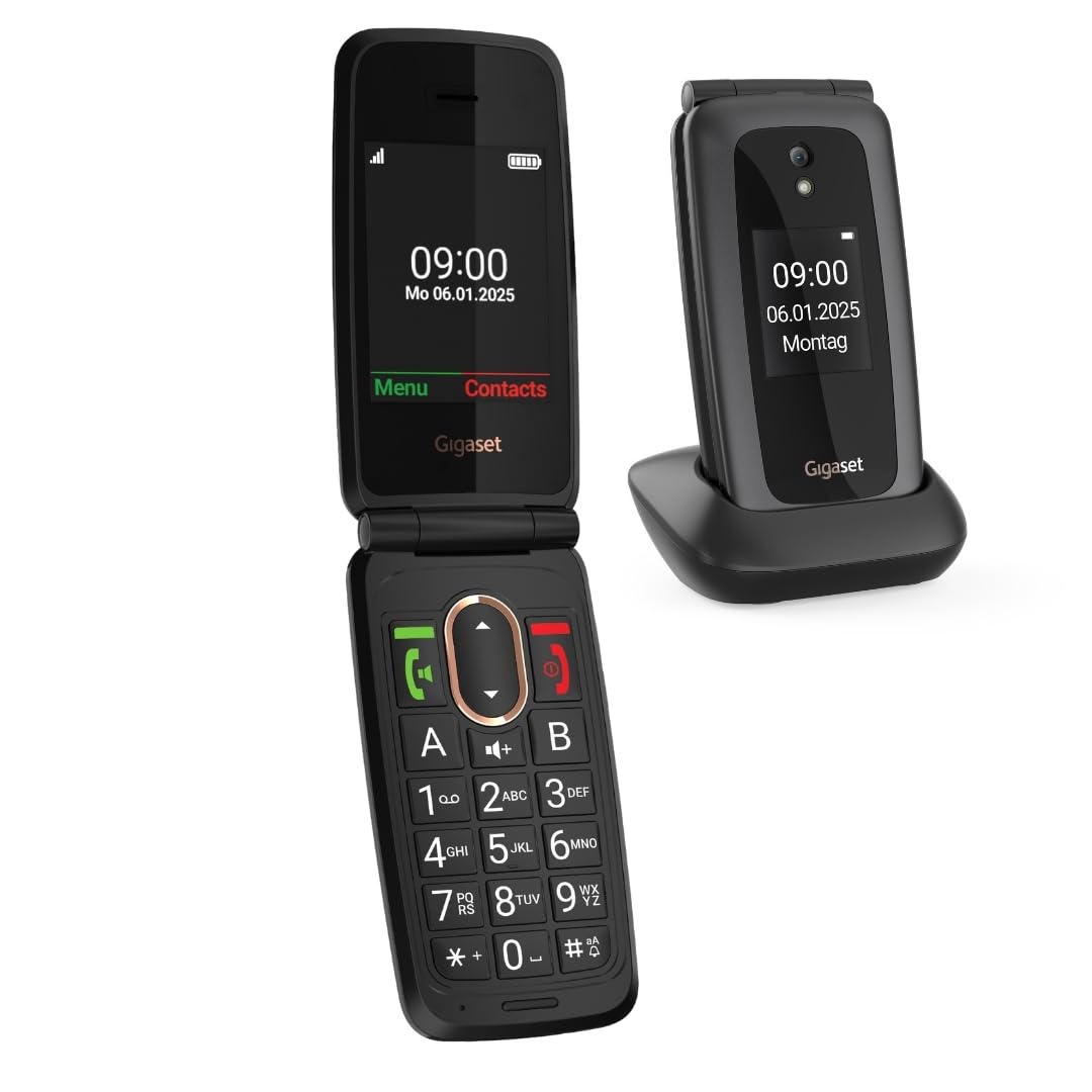 gigaset-gl795-klapphandy-4g-seniorenhandy-dunkelgrau image 1