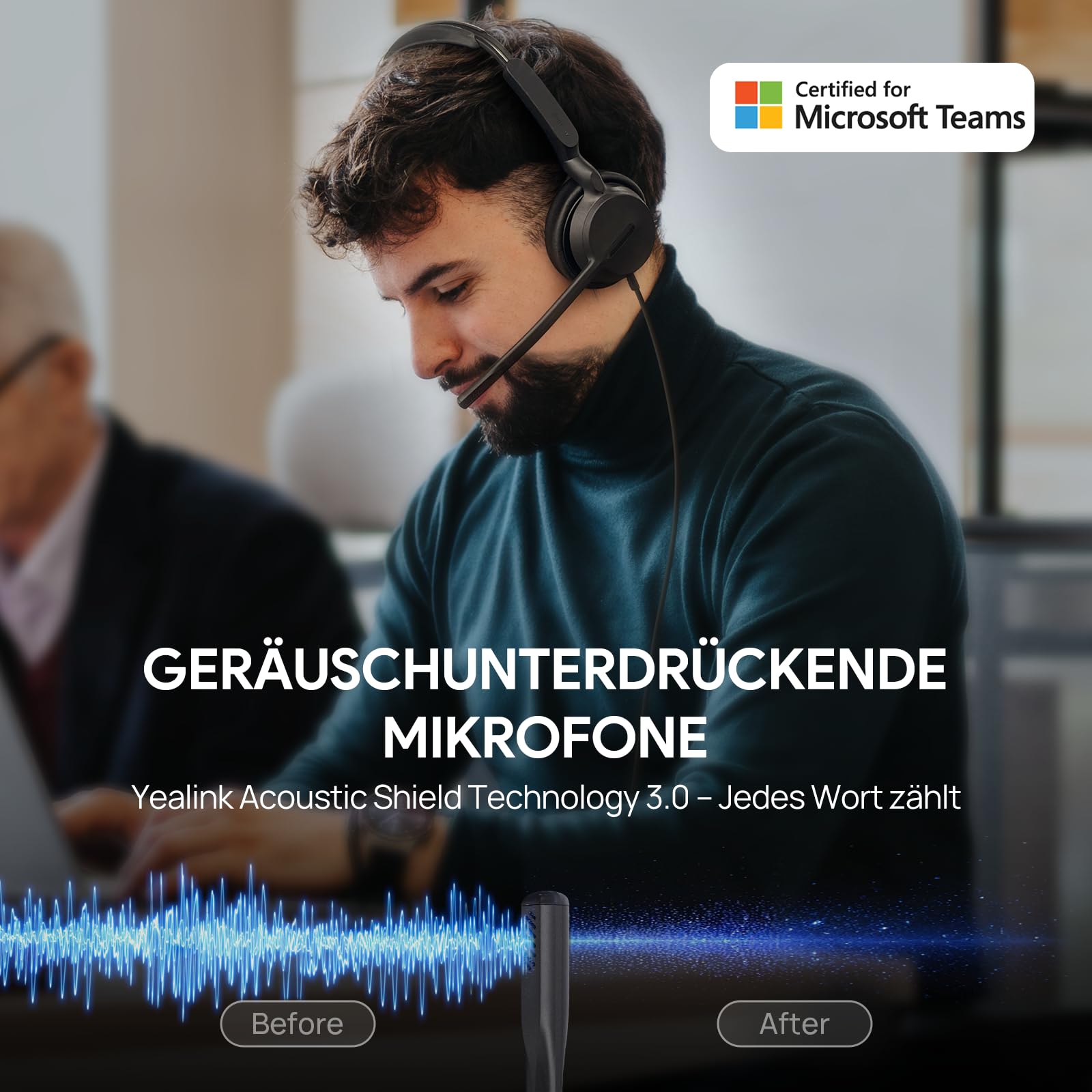 yealink-uh42-mono-usb-headset-kabelgebunden-mit-noise-cancelling-mikrofon-usb-c- image 2