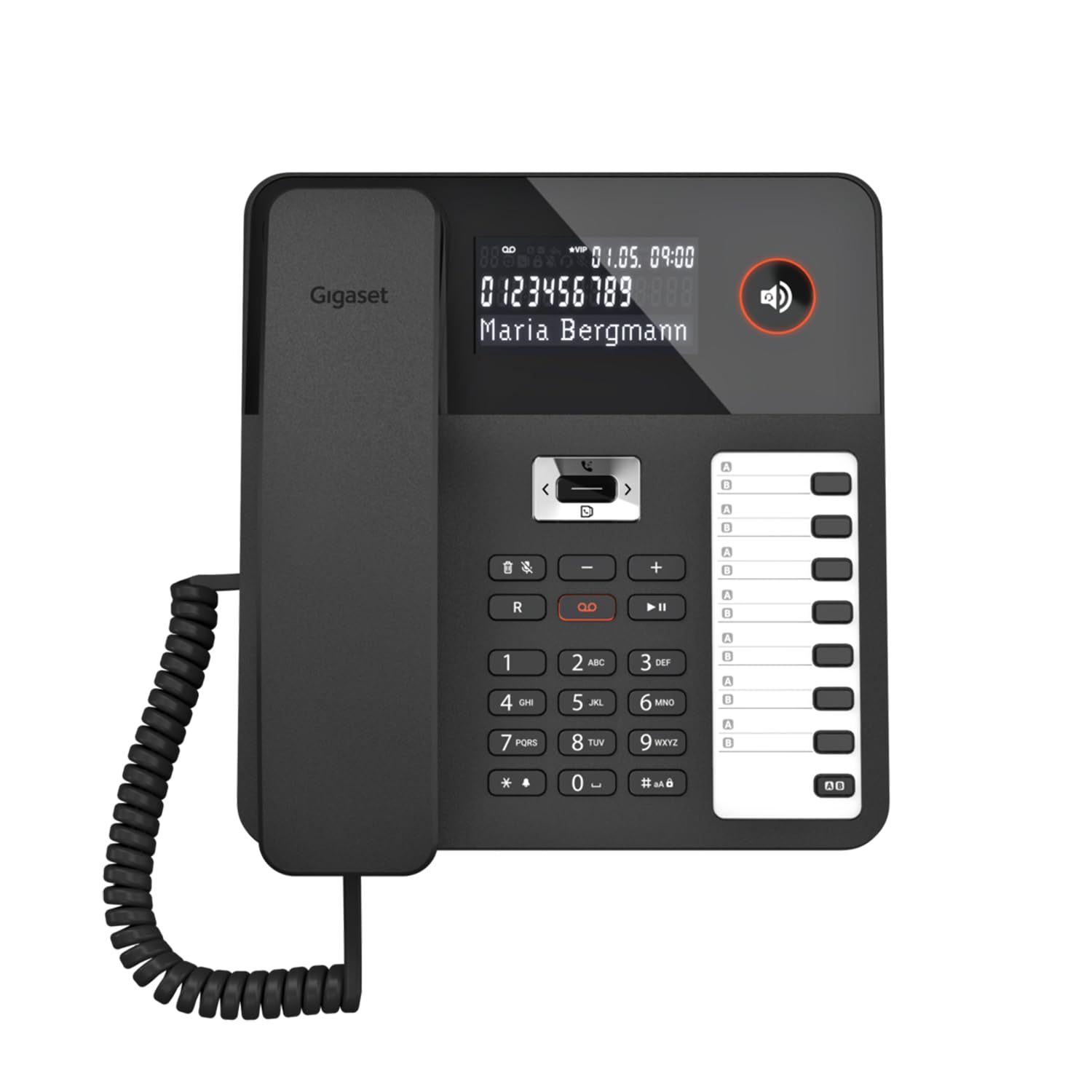 gigaset-desk-800a-schnurgebundenes-telefon-mit-anrufbeantworter-schwarz-lcd-frei image 1