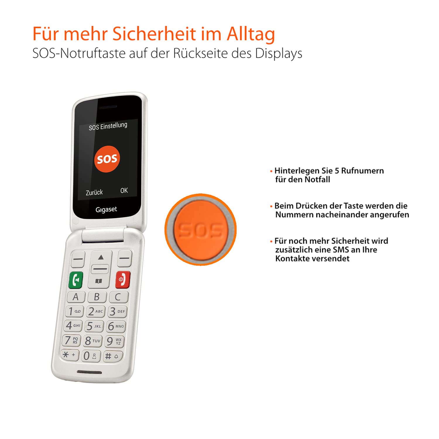 gigaset-gl590-gsm-senioren-klapphandy-2-8-zoll-farbdisplay-sos-pearl-white image 2