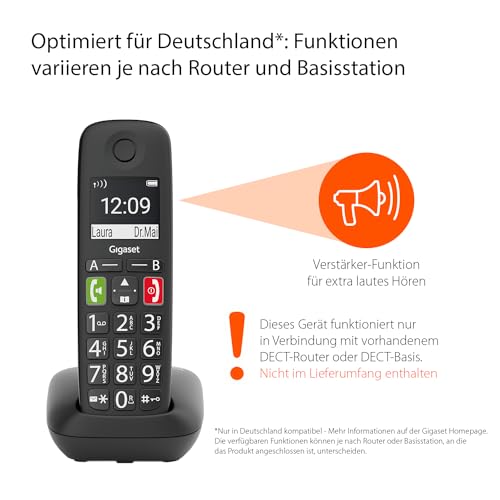 gigaset-e290hx-dect-mobilteil-mit-ladeschale-f-r-fritzbox-schwarz-ohne-basis image 8
