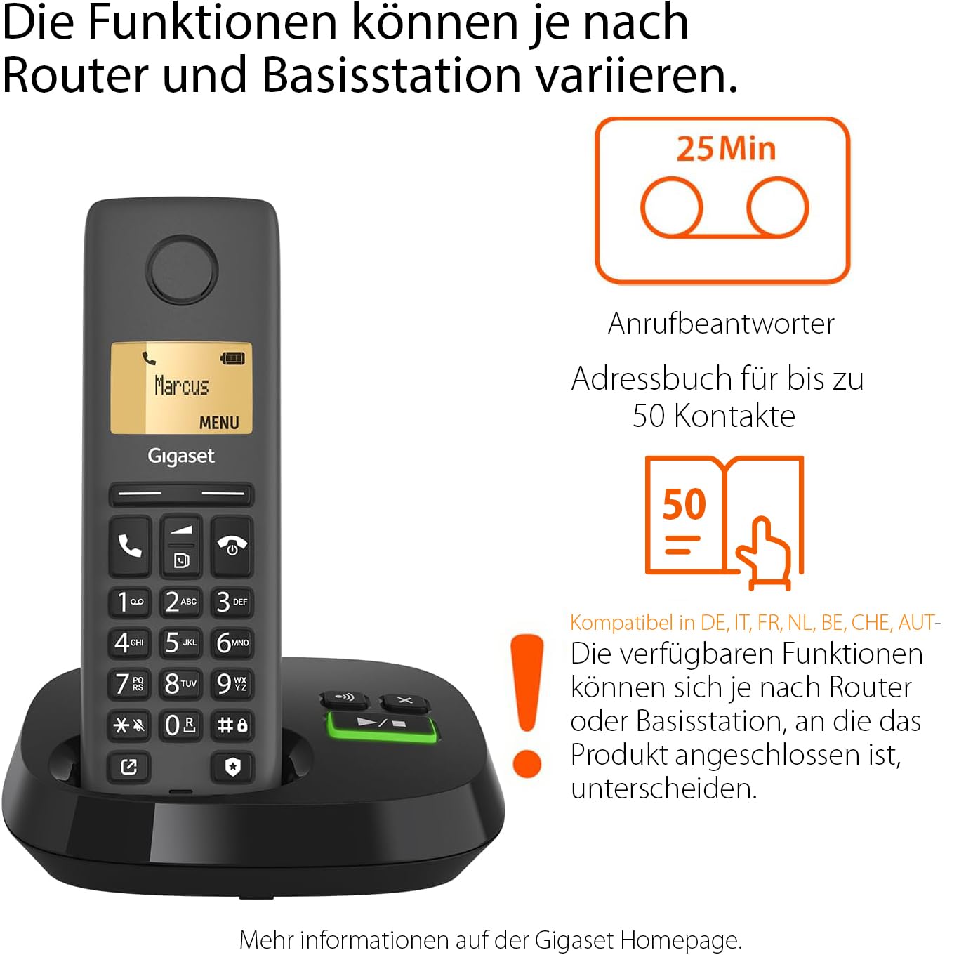 gigaset-pure-120a-schnurloses-dect-telefon-mit-anrufbeantworter-anthrazit-schwar image 2