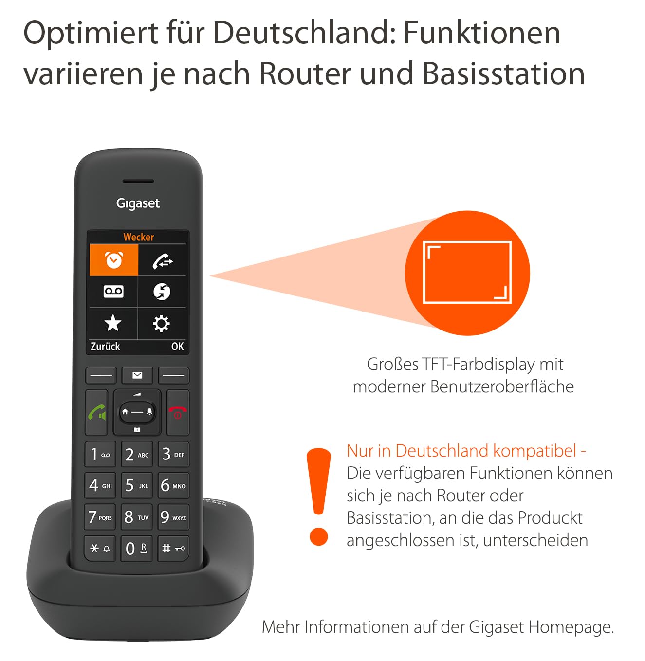 gigaset-c575-schnurloses-dect-telefon-mit-basis-farbdisplay-schwarz image 2