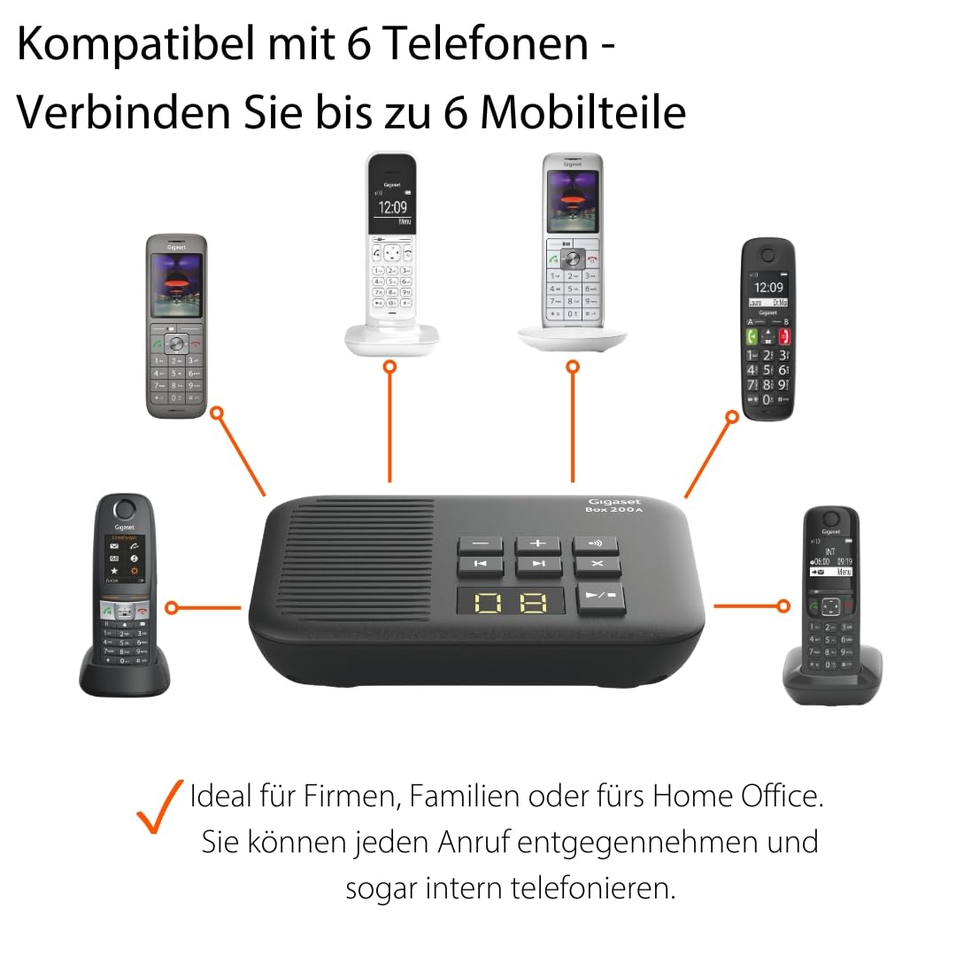 gigaset-box-200a-dect-basis-station-mit-anrufbeantworter-schwarz image 3