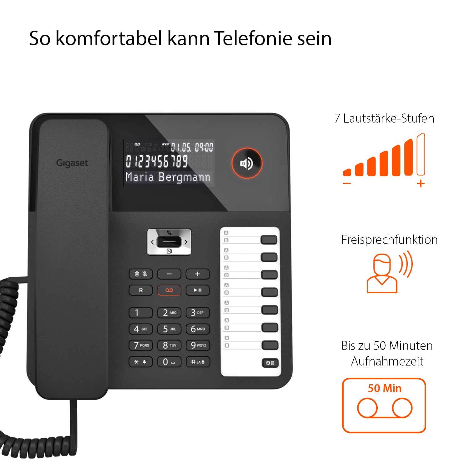 gigaset-desk-800a-schnurgebundenes-telefon-mit-anrufbeantworter-schwarz-lcd-frei image 2