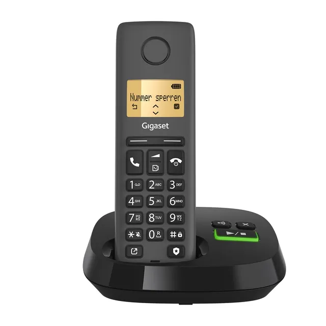 gigaset-pure-120a-schnurloses-dect-telefon-mit-anrufbeantworter-anthrazit-schwar image 1