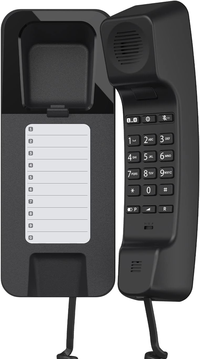 gigaset-desk-200-schnurgebundenes-telefon-schwarz-platzsparend-wandmontierbar image 1