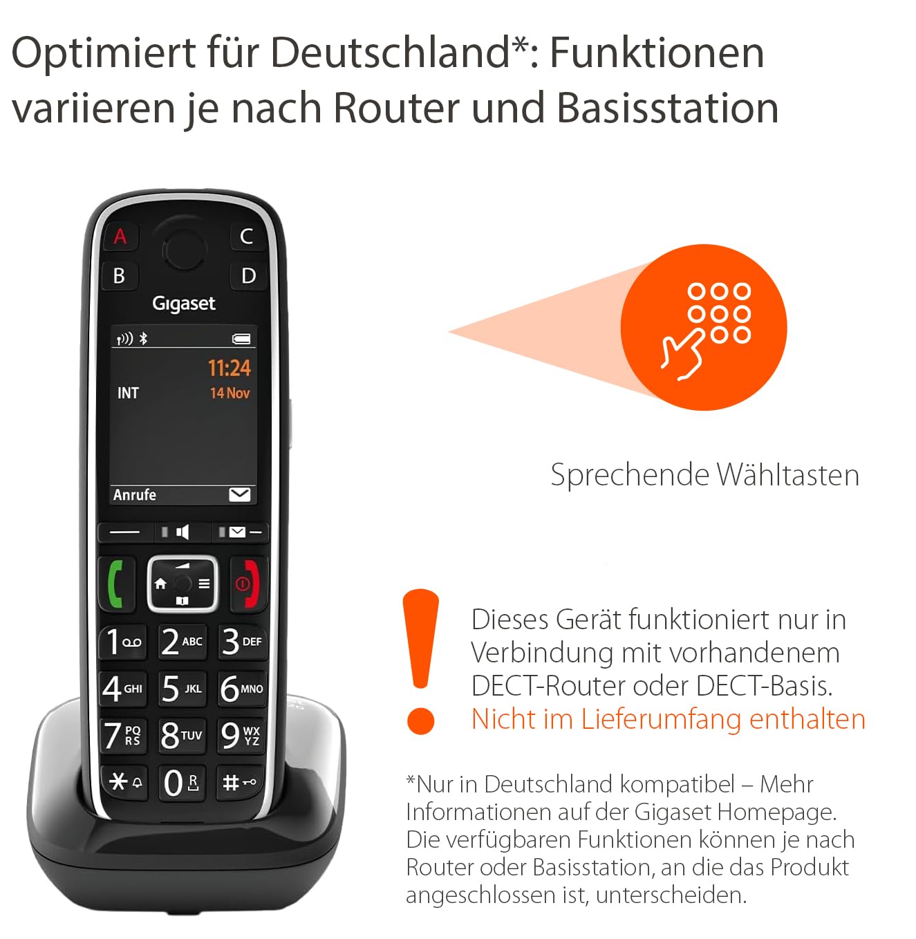 gigaset-e720hx-dect-mobilteil-mit-ladeschale-bluetooth-schwarz-ohne-basis image 2