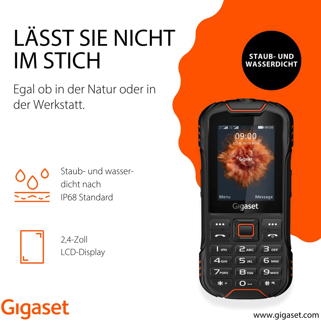 gigaset-glx8-outdoor-tastenhandy-ip68-schwarz-orange image 2