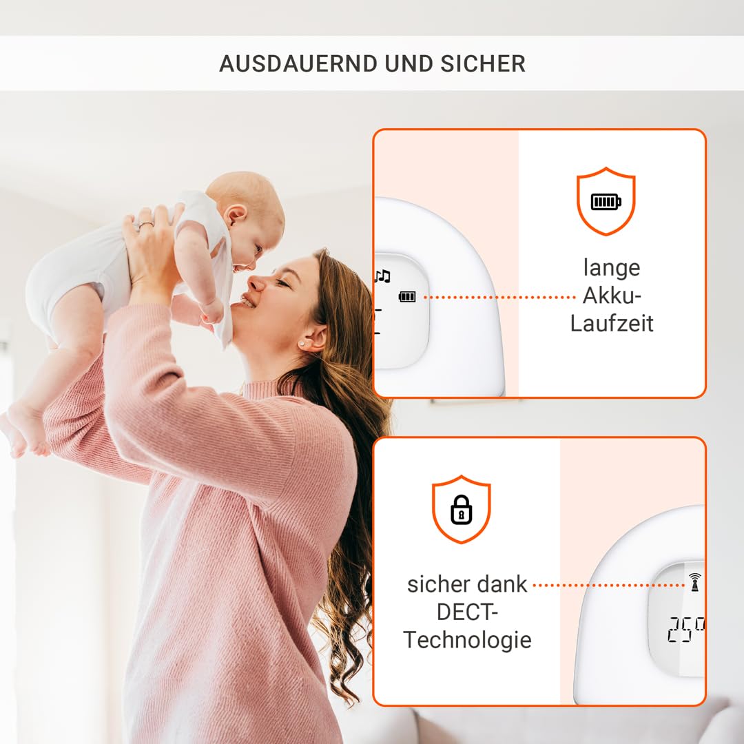 gigaset-baby-100-audio-babyphone-mit-dect-warm-grey image 5
