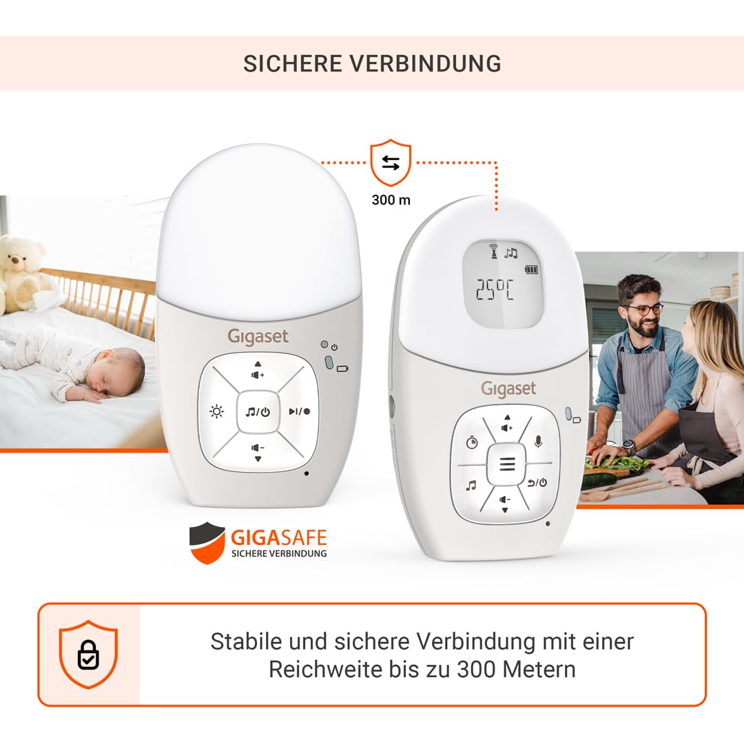 gigaset-baby-100-audio-babyphone-mit-dect-warm-grey image 2