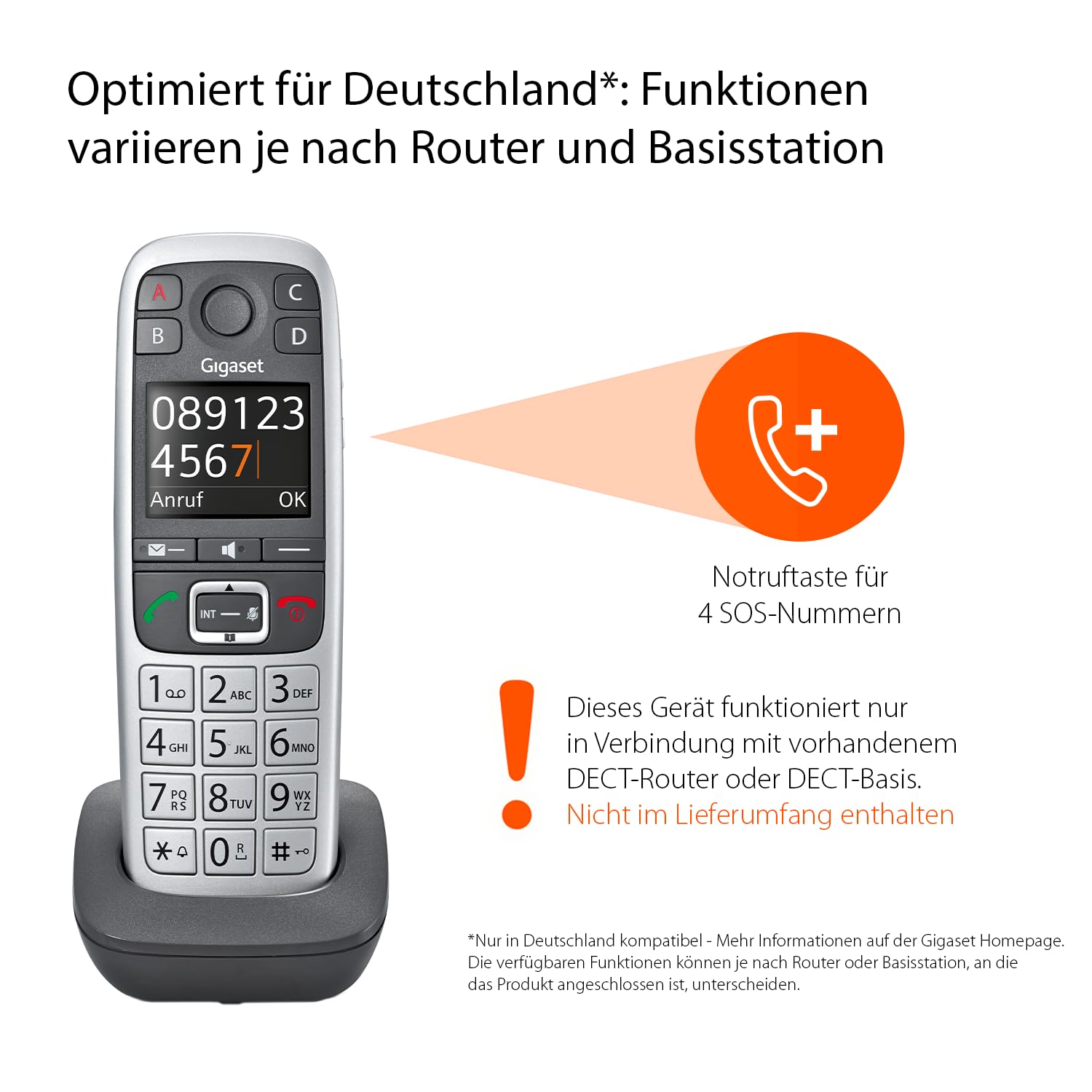gigaset-e560hx-dect-mobilteil-schnurloses-senioren-telefon-f-r-fritzbox-silber-o image 2