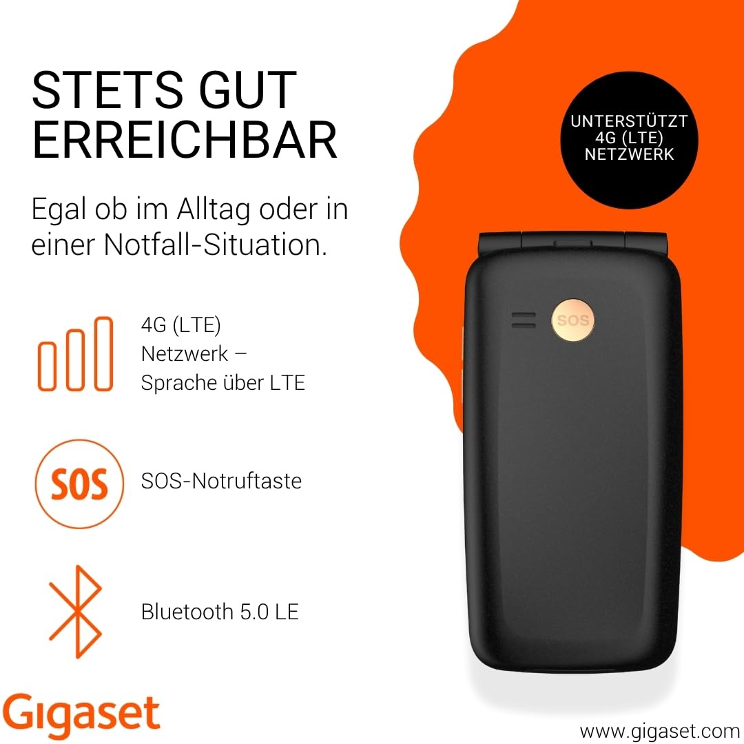 gigaset-gl795-klapphandy-4g-seniorenhandy-dunkelgrau image 3