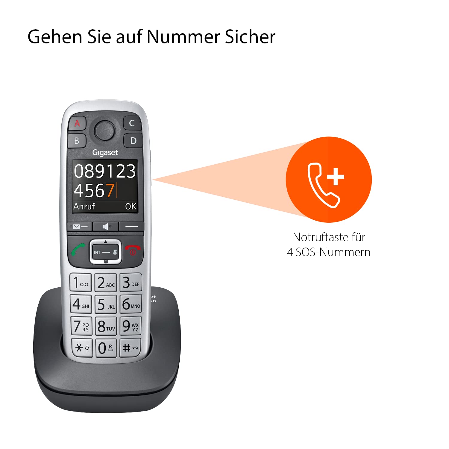 gigaset-e560-senioren-dect-telefon-schnurlos-mit-notruftaste-silber image 2