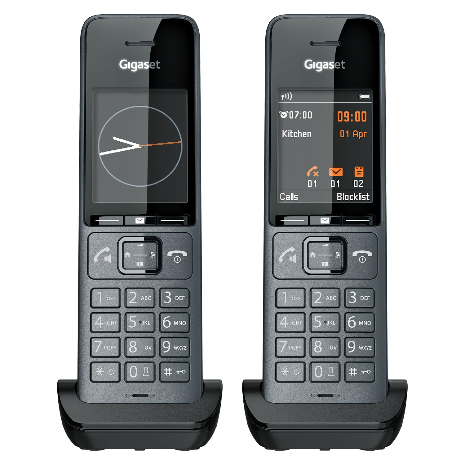 gigaset-comfort-520hx-duo-2x-dect-mobilteil-f-r-fritzbox-titan-schwarz-ohne-basi image 1