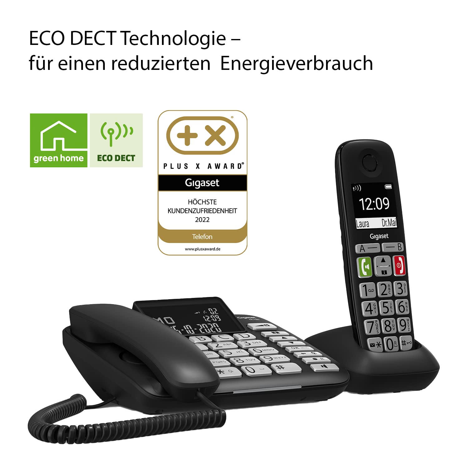 gigaset-dl780-plus-kombi-set-tischtelefon-mobilteil-schwarz image 5