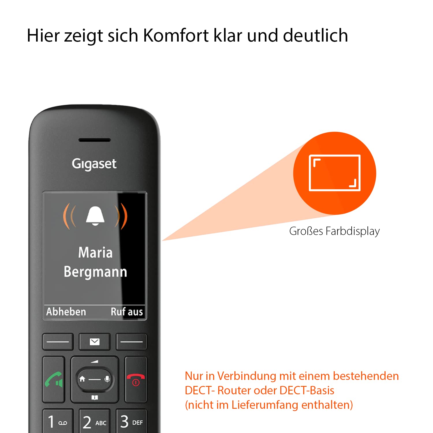 gigaset-c570hx-dect-mobilteil-mit-ladeschale-und-2-2-zoll-display image 2