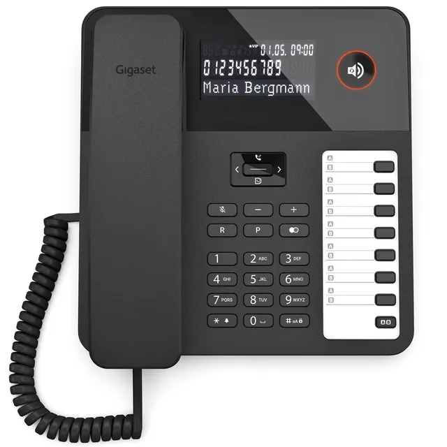 gigaset-desk-600-schnurgebundenes-tischtelefon-schwarz image 1